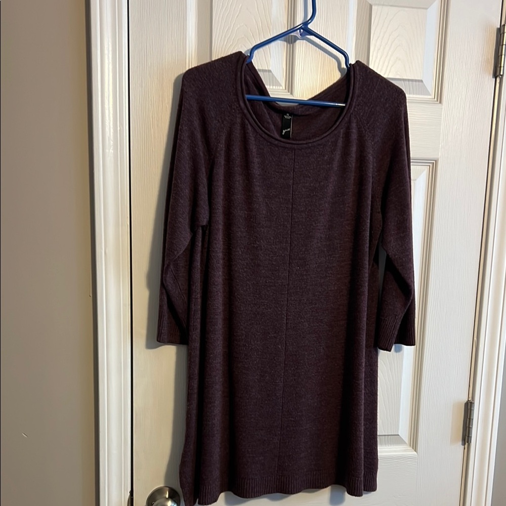 Dark Purple Long Sleeve Tunic